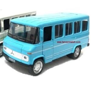 ماشین بازی مینی بوس  فلزی بنز 309 کرم رنگ چراغدار و موزیکال درفروشگاه تهران ماکت