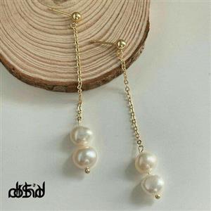 گوشواره مروارید پرورشی و استیل زنانه، بسیار زیبا و شیک