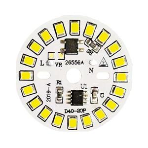 ال ای دی 9 وات گرد سفید صفحه چیپ لامپ دی او بی DOB 9 W مهتابی