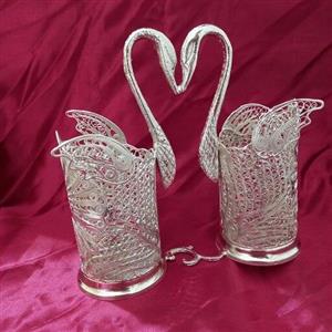 جاقاشقی ملیله کاری مسی و ابکاری نقره