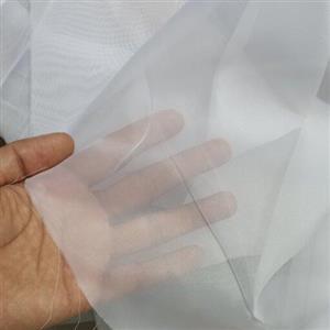 پارچه پرده ای حریر ساده نباتی یا شیری جنس عالی با کیفیت بافت بالا مناسب پرده و لباس عروس و...