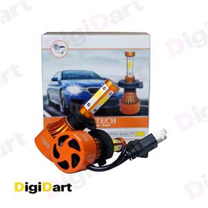 هدلایت  (پایه h7) چهارطرفه 100 وات، رنگ یخی سفید، 15000LM  در بسته بندی 2 عددی