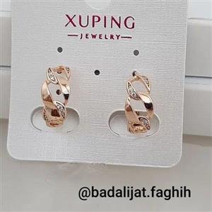 گوشواره کارتیر حلقه ای برند ژوپینگ با بهترین کیفیت و آبکاری طلا شده