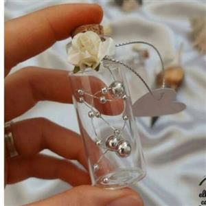 گیفت شیشه و مروارید 6سانتی مناسب برای عقد و نامزدی و عروسی