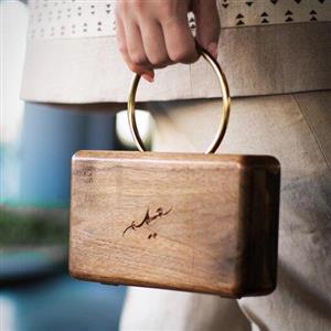 کیف چوبی مدل سهره با حلقه مناسب خانم ها برای هدیه دادن