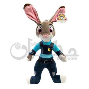 عروسک خرگوش زوتوپیا پولیشی طوسی سرمه ای سایز 40 سانتی متر کیفیت عالی و اورجینال