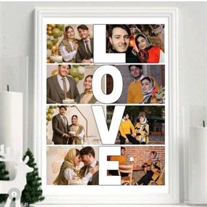 تابلو صوتی لاو ، طراحی با عکسهای شما، سایز 20 در 30 ، قابل سفارش در سایزهای دیگر