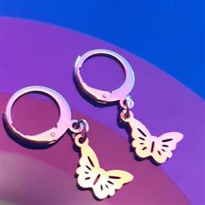 گوشواره پروانه استیل ضد حساسیت (160)