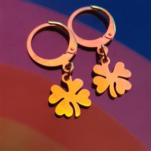 گوشواره شبدر استیل ضد حساسیت رنگ ثابت(174)