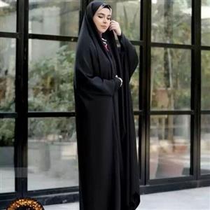 چادر مشکی خبرنگاری (کارمندی) -  کرپ مهاراجه - سبک و عریض - حجاب موعود