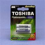 باطری نیم قلم شارژی توشیبا TOSHIBA 950 mAH AAA کارتی دو عددی اورجینال