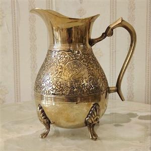 پارچ برنز هندی مدل طاووس 4 پایه کد 1581
