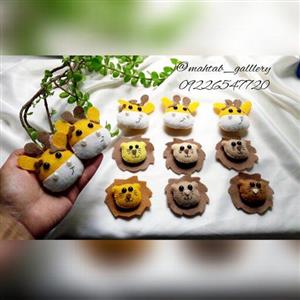 سرمدادی نمدی پک 2 تایی شیر و زرافه