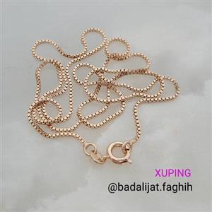 زنجیر تک برند ژوپینگ کاملا رنگ ثابت و ضد حساسیت و حک خورده با آبکاری طلا