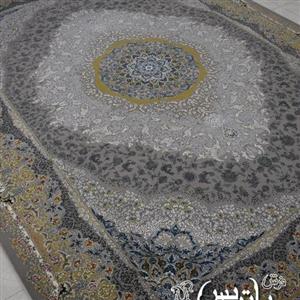 فرش پاتریس 1200شانه گل برجسته طرح کارون طوسی  6متری