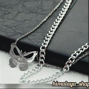 گردنبند دو لاین پروانه