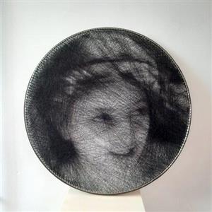 تابلو نخ  بافت دیواری استرینگ  آرت میخ و نخ