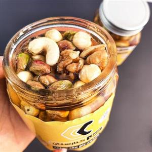 معجون پنج‌مغز عسلی (مغزهایی تازه و با کیفیت به همراه عسل طبیعی کنار)(310 گرم خالص)