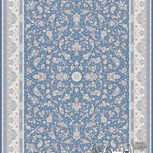 فرش پاتریس1500شانه طرح افشان سی گل آبی 6متری