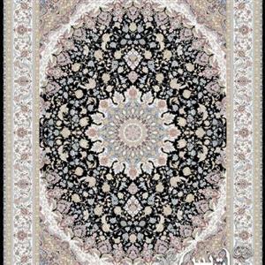 فرش پاتریس 1050شانه طرح سرو سرمه ای 6متری