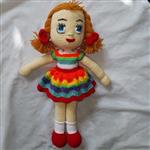 عروسک دختر رنگین کمان 37 سانت