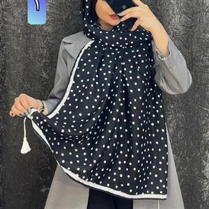 شال  نخ ترک زمینه مشکی