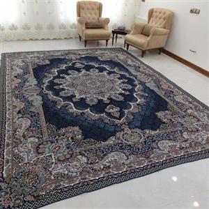 روفرشی 12 متری- مخمل زرکدار- وکیل بافت(زرین) یزد- طرح نیلوفر- کد 005- رنگ سُرمه‌ای- زیر انداز- زیرانداز- زیرسفره‌‌ای