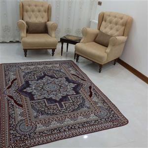 روفرشی 3 متری- مخمل زرکدار- وکیل بافت یزد- طرح نیلوفر- کد 001- رنگ زرشکی- زیر انداز- زیرانداز- زیرسفره‌‌ای