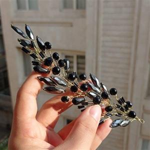 ریسه مشکی بغلسری، ریسه شنیون مشکی، ریسه دو طرفه، سنجاق شنیون، گلسر ، تاج عروس ، ریسه مشکی، شانه مشکی، ریسه سیاه مو شنیون