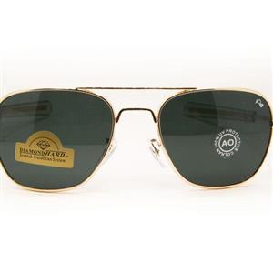 عینک آفتابی مردانه AO USA طلایی مدل SKYMASTER AVIATOR 20KGP 56-20