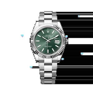 ساعت مچی ست مردانه و زنانه رولکس مدل مشهور دیت رنگبندی بدنه نقره ای صفحه سفید  ROLEX DATEJUST