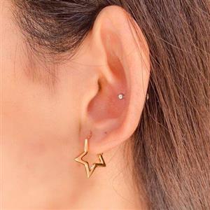 گوشواره ستاره حلقه ای ژوپینگ رنگ ثابت و ضد حساسیت