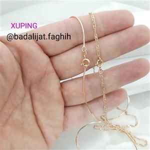 زنجیر ژوپینگ کاملا رنگ ثابت با آبکاری طلا و ضد حساسیت در 2 طرح فوق العاده شیک