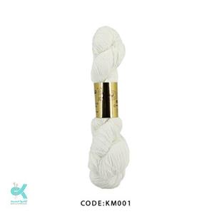 کاموا مرسریزه سفید 01  ظریف بسیار مقاوم و بدون پرز