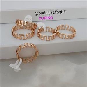 انگشتر حلقه ای جدید ژوپینگ طرح ورساچی کاملا رنگ ثابت و آبکاری طلا شده