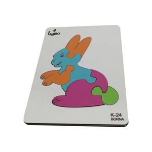 بازی آموزشی حیوانات مدل خرگوش پازلی از جنس چوب ام دی اف 3 میل با کد K-24