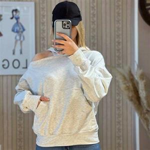 هودی زنانه پارچه ترک قواره لش کیمونو سرشانه باز