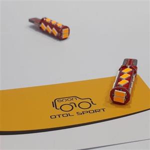 اس ام دی چراغ سکن (چراغ کوچیک)  14 پاور بزرگ رنگ نارنجی در بسته بندی 2 عددی 12 ولت