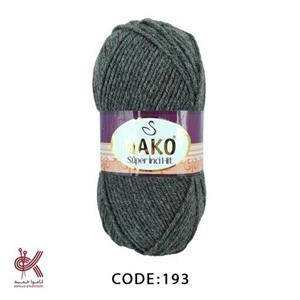 کاموا ترک ناکو پشمی سوپر اینچی هیت ذغالی ملانژ 193  با کیفیت عالی و ضخامت متوسط