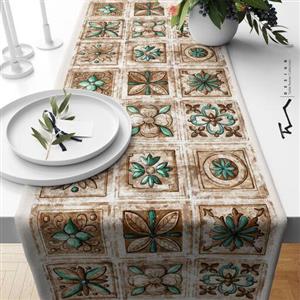 رانر طرح سنتی 10 - سایز 40 در 140 سانتیمتر - جنس دو رو مخمل پورش - کیفیت عالی