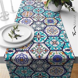 رانر طرح سنتی 9 - سایز 40 در 140 سانتیمتر - جنس دو رو مخمل پورش - کیفیت عالی