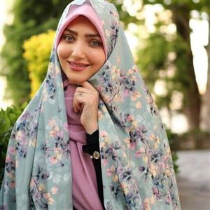 چادر رنگی سه بعدی ابریشم (دوخته شده)
