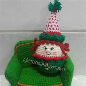 عروسک  بافتنی الف کریسمس