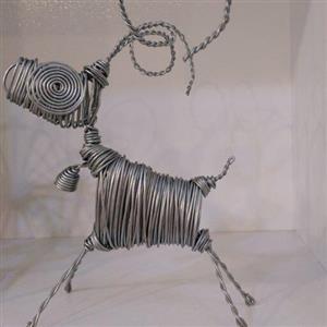 مجسمه بز  زنگوله دار مفتولی  ستارا مناسب کادو و دکور