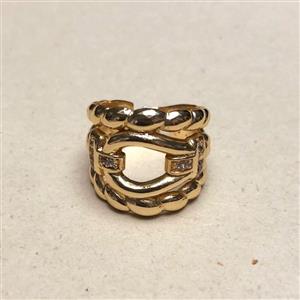 انگشتر زنانه پورتوفینو | مشابه طلا | بسیار شیک و با کیفیت | ترند