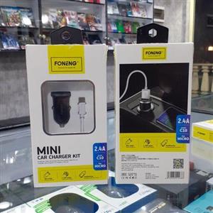 شارژر فندکی 2 پورت Foneng به همراه کابل شارژ