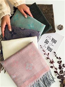 شال موهر سفید مشکی ال وی