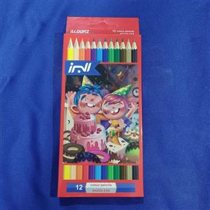 مداد رنگی 12 رنگ البرز بدون چوب جعبه مقوایی 