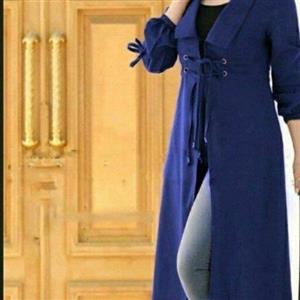 مانتو یقه آمریکایی زنانه جلو باز جنس میکرو فری سایز 
