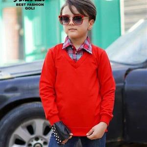 تک بلوز پسرانه یقه نساجی